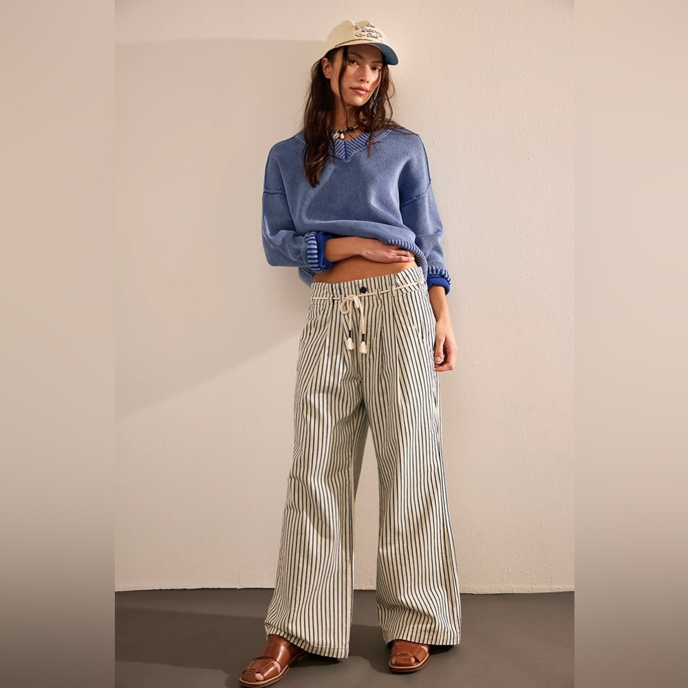 NWT We The Free - Dakota Pull on Pant in Railroad Stripe - Size S